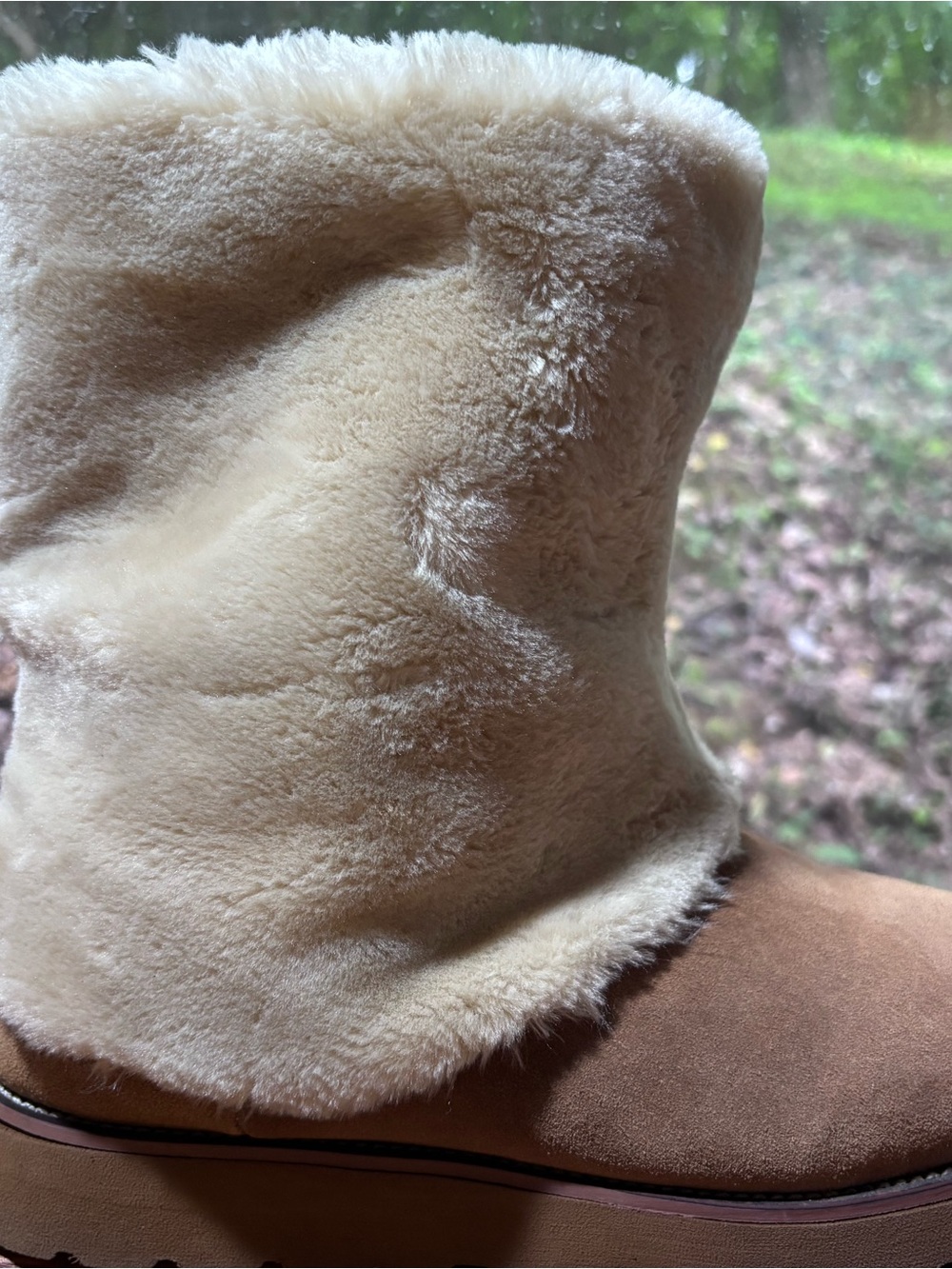 UGG Australia Fluff Boots Size 9 Chestnut Shearling Fur Winter Cozy Boots - Picture 8 of 15